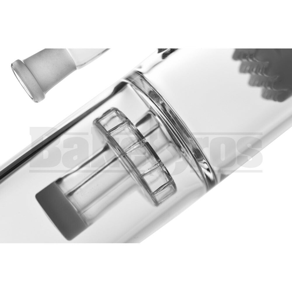 WP BENT NECK FAT CAN GRIDDED CAPSULE SHOWERHEAD PERC 12" WHITE FEMALE 14MM