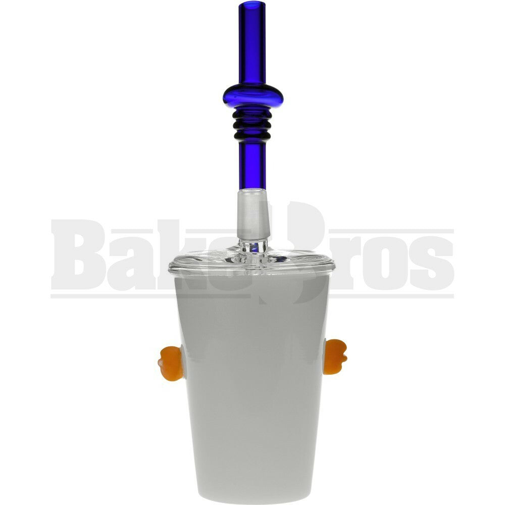 WP CARTOON CHARACTER FACE DABUCCINO SHAKE CUP 8" WHITE BLUE MALE 14MM