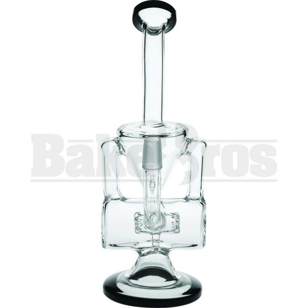 WP 2 ARM FUNNEL RECYCLER WITH HAMMER PERC 8" BLACK MALE 14MM