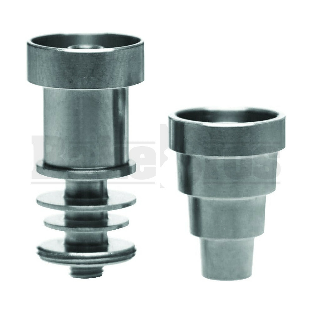 18MM 14MM 10MM TITANIUM NAIL REVERSIBLE 3 PC F/ E-NAIL METALLIC FEMALE / MALE