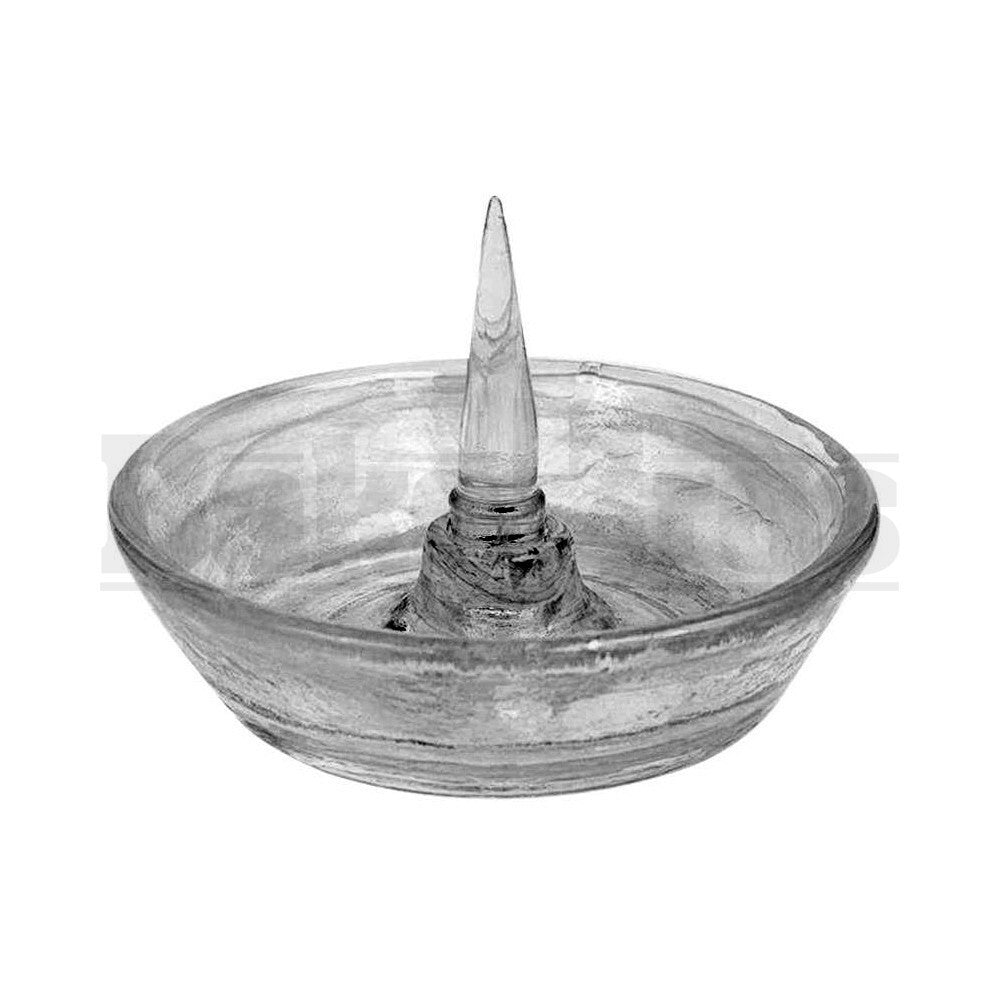 DEBOWLER GLASS ASHTRAY 5" WHITE