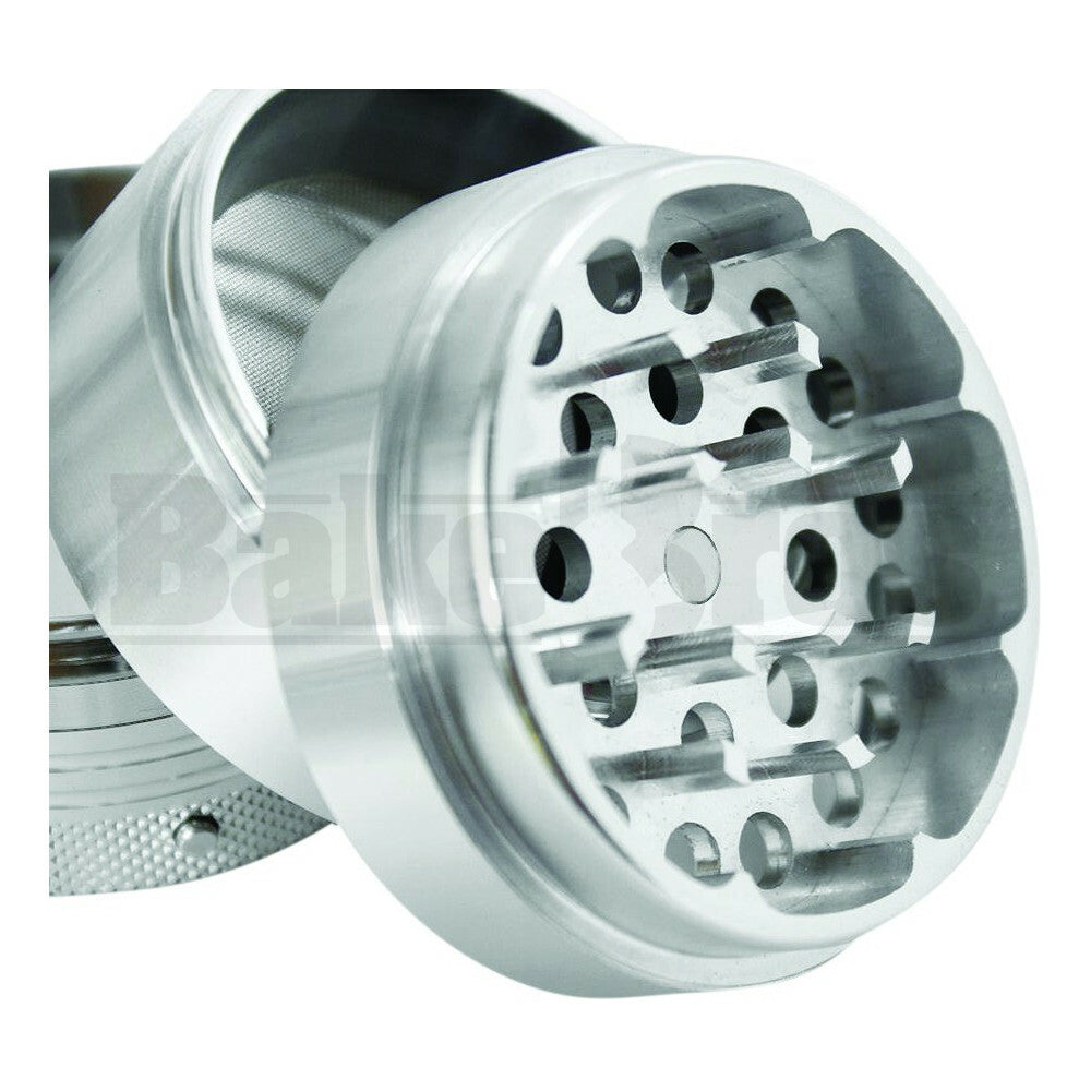 SHARPSTONE HARD TOP VIBRATING GRINDER 4 PIECE 2.2" SILVER Pack of 1