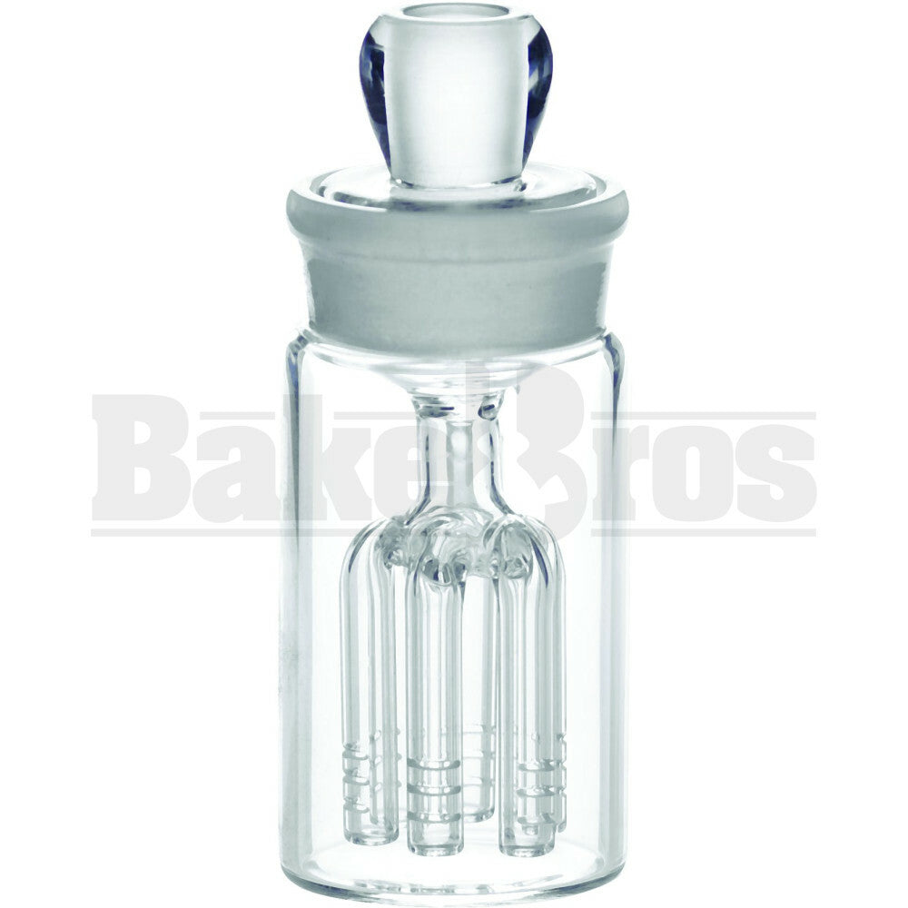 ASHCATCHER 6 ARM TREE PERC DETACHABLE 45* ANGLED JOINT CLEAR MALE 18MM