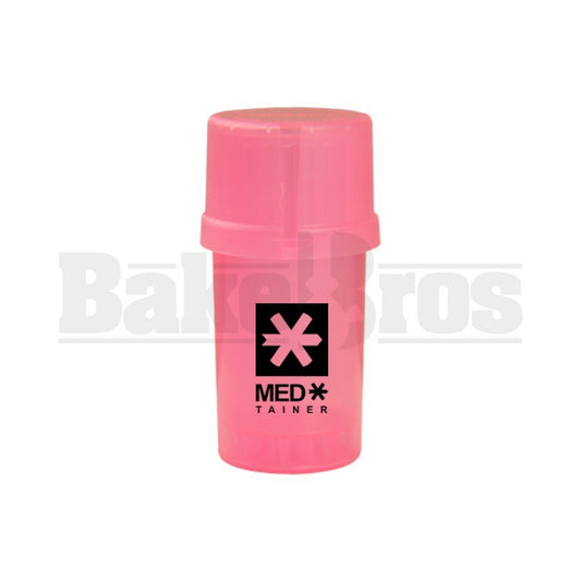 MEDTAINER CONTAINER GRINDER 3 PIECE 3.5" TRANSLUCENT PINK Pack of 1