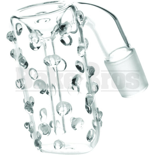 ASHCATCHER BOWL POLKA DOTS ANGLED JOINT 45* CLEAR MALE 18MM