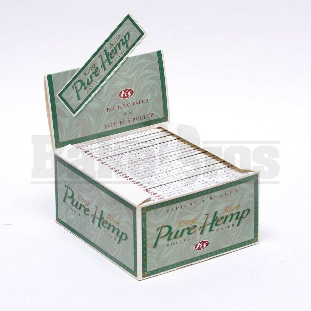 PURE HEMP ROLLING PAPERS KING SIZE 33 LEAVES UNFLAVORED Pack of 50