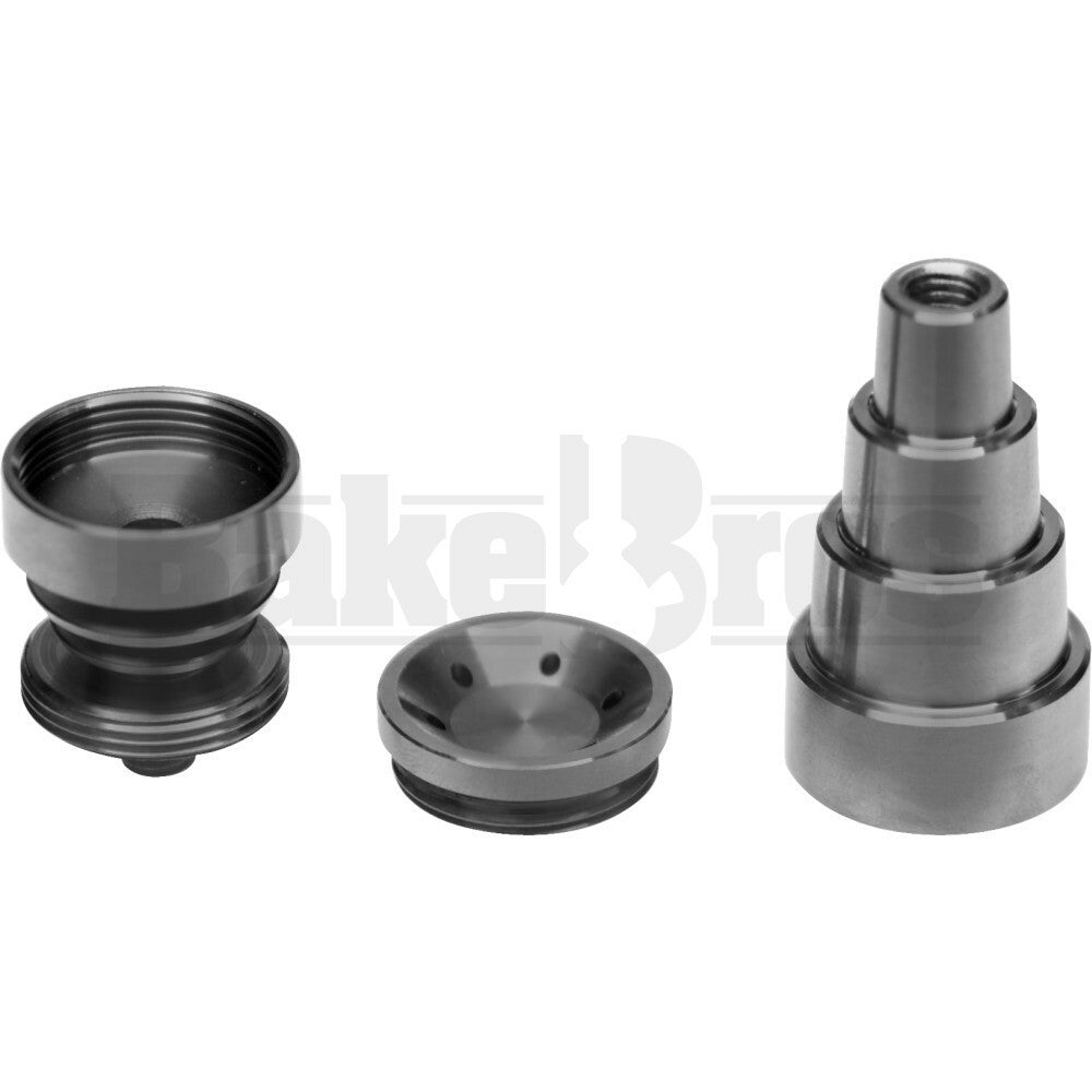 18/14/10 NAIL TITANIUM SALT SHAKER THREADED DISH DOMELESS METALLIC FEMALE / MALE