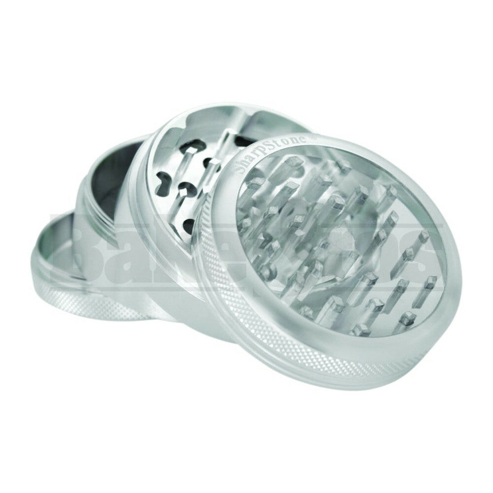 SHARPSTONE CLEAR TOP GRINDER 4 PIECE 2.5" SILVER Pack of 1