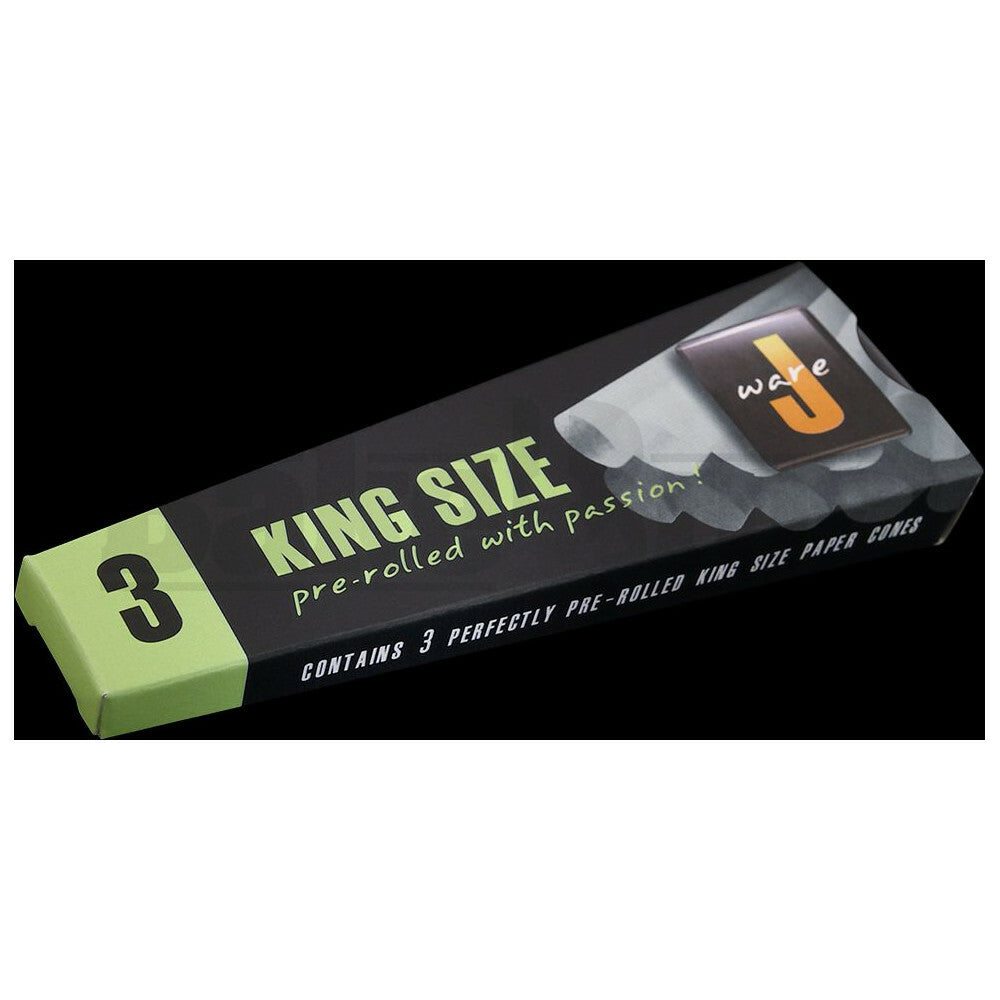 JWARE PRE-ROLLED CONES KING SIZE 3 CONES UNFLAVORED Pack of 30
