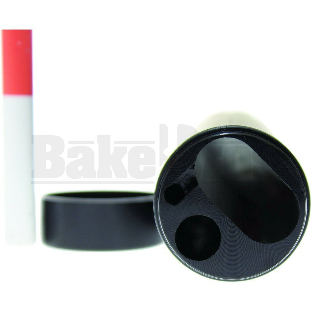 METAL DUGOUT 2 SIDE CAPS 5" BLACK