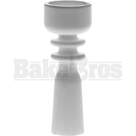 10MM NAIL CERAMIC 2" TALL 2 RING GRIP WHITE FEMALE