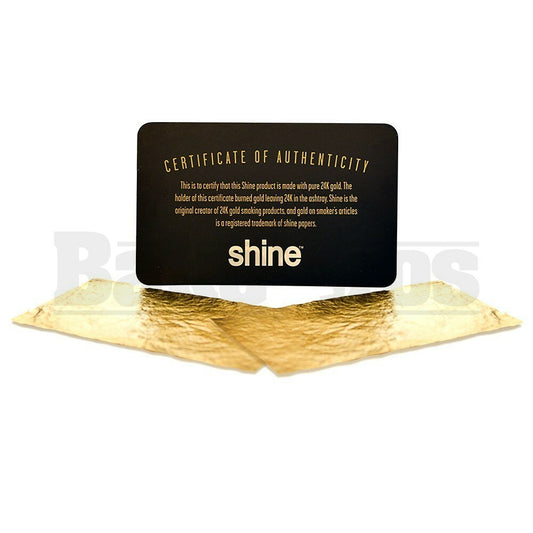 SHINE 24K GOLD ROLLING PAPERS 1 1/4 2 PER PACK UNFLAVORED Pack of 1
