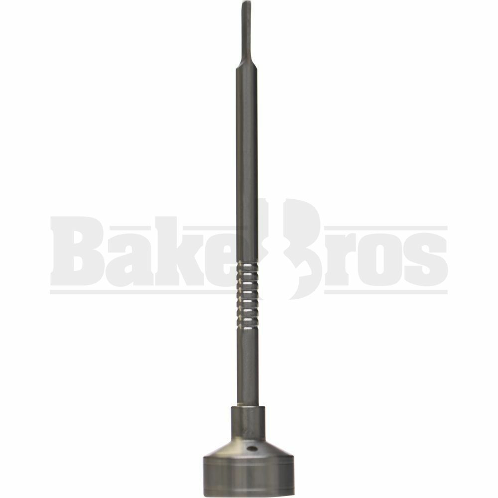 14MM CARB CAP W/ THREADED DAB SCRAPER SPATULA TITANIUM METALLIC FEMALE