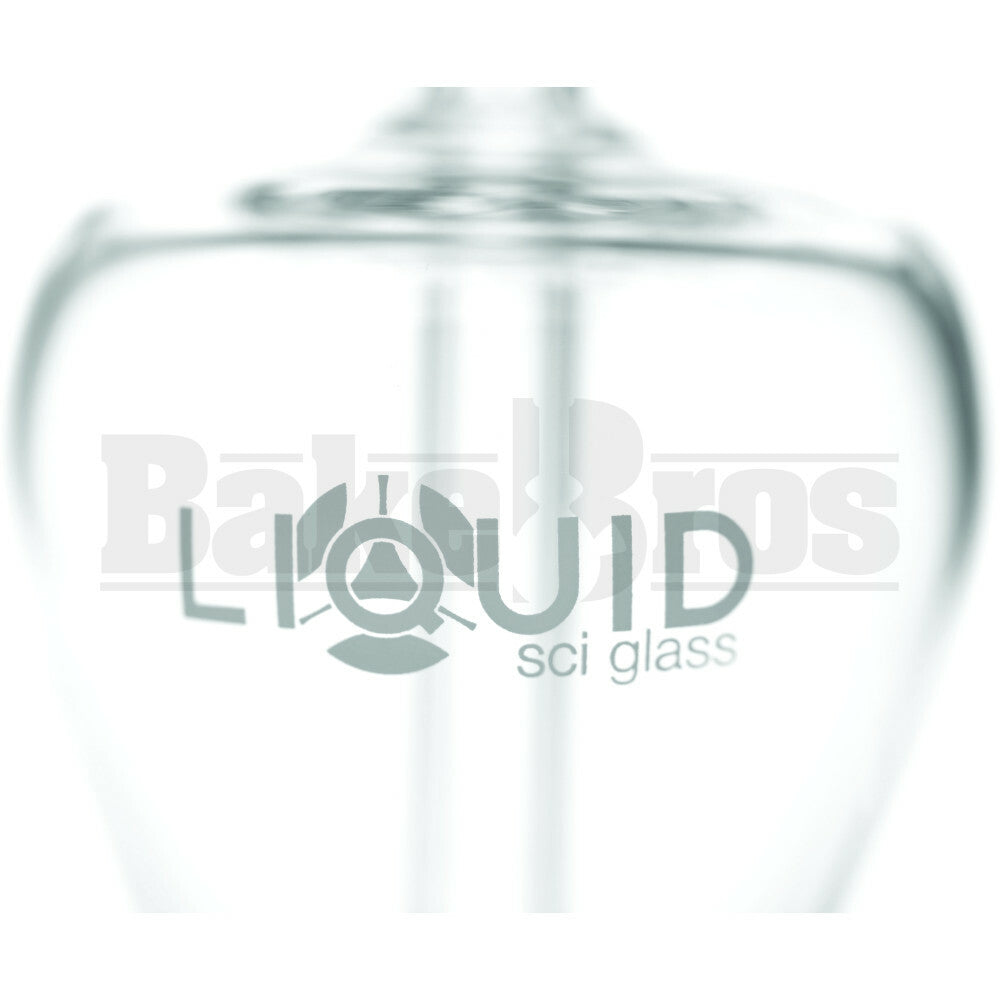 LIQUID GLASS WP EGG VAPOR RIG BUBBLER 9" CLEAR MALE 14MM
