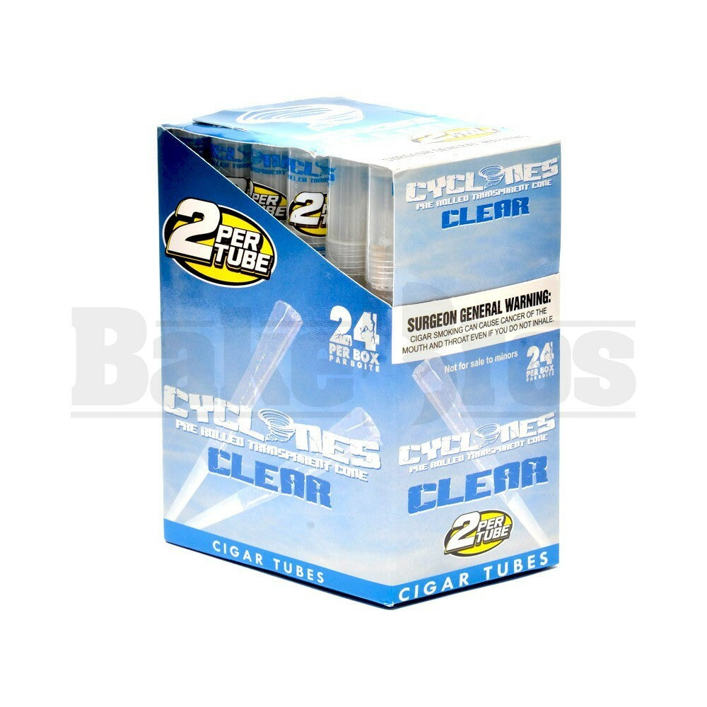 CYCLONES PRE ROLLED CONES CLEAR UNFLAVORED Pack of 24