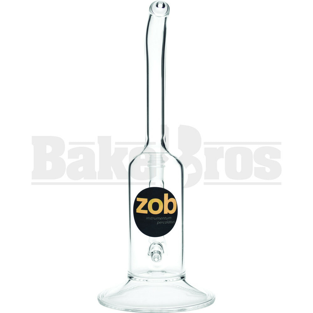 ZOB GLASS WP SNORKEL BUBBLER WITH INLINE PERC STEMLESS 16" CLEAR FEMALE 18MM