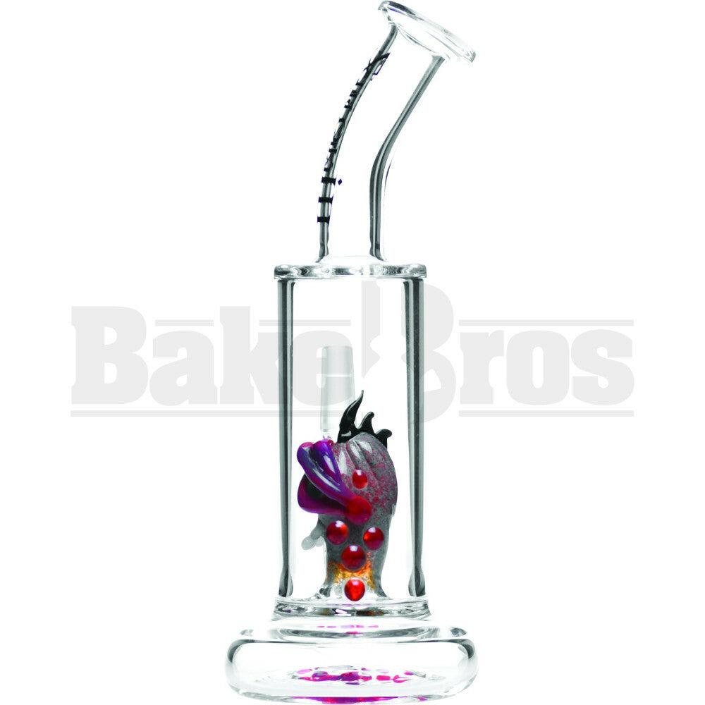 SMOKIN MIRRORZ WP FRITT MONSTER MOHAWK PERC VAPOR RIG 7" RED MALE 14MM