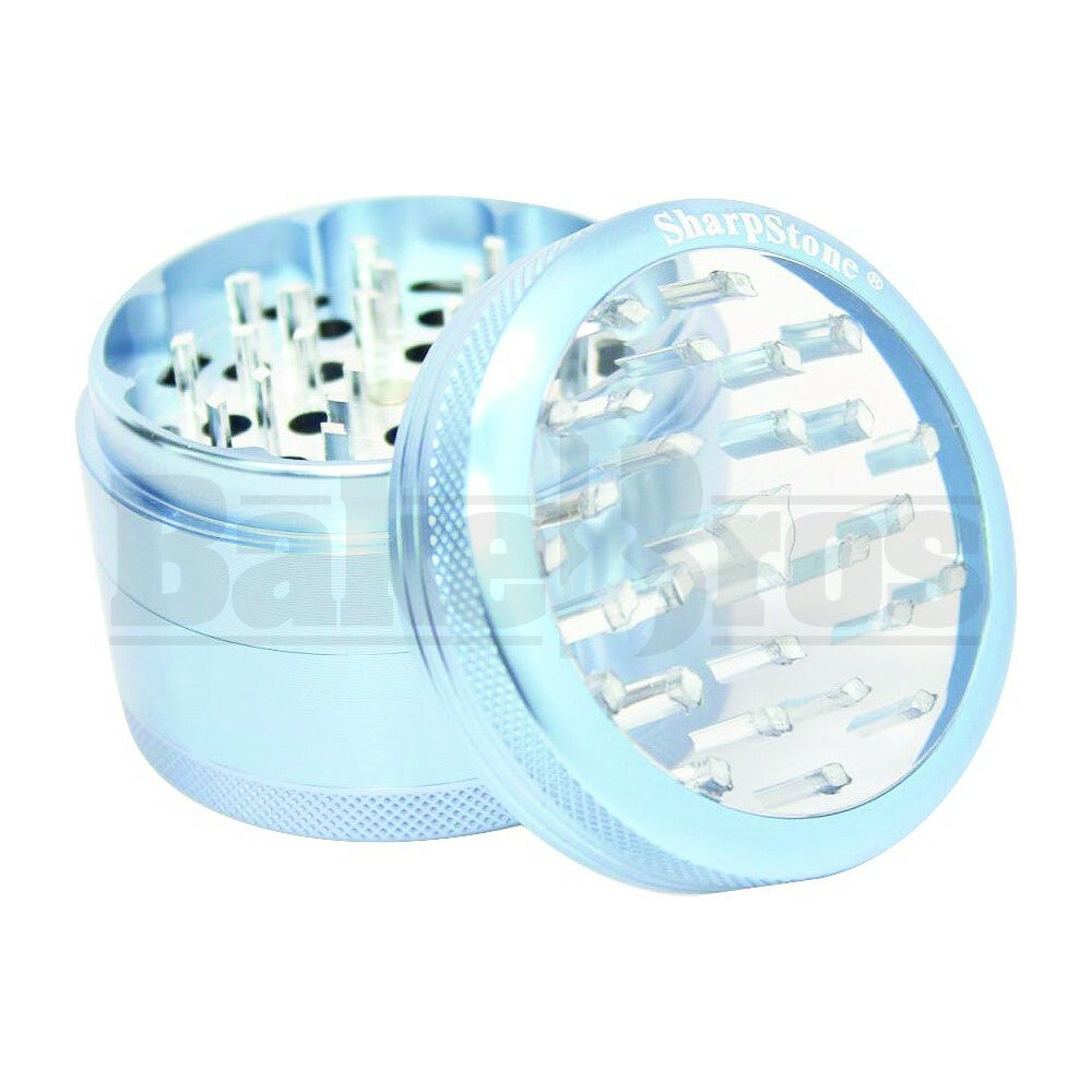 SHARPSTONE CLEAR TOP GRINDER 4 PIECE 2.2" BLUE Pack of 1