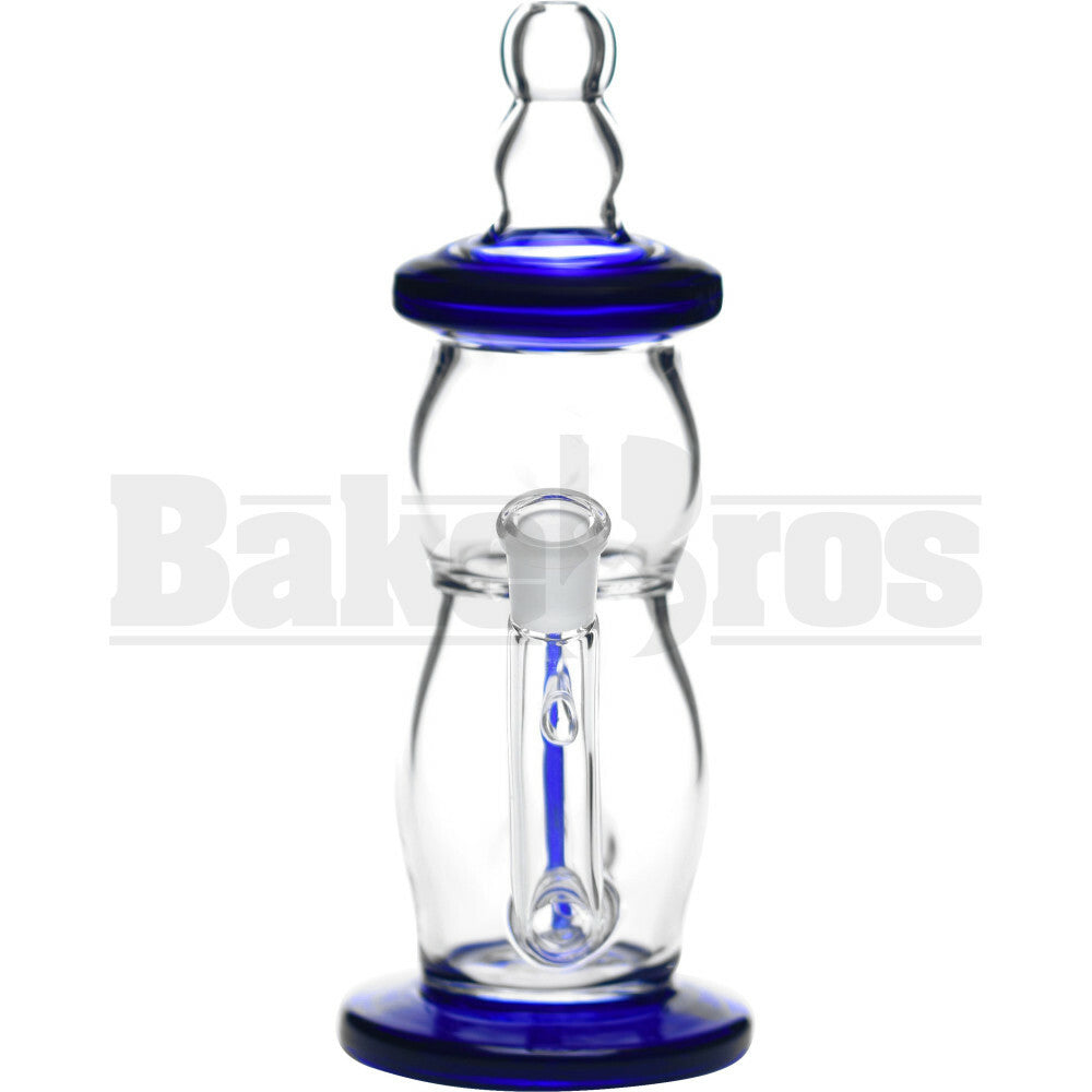 WP DIFFUSED PERC & INLINE RECYCLER BABY BOTTLE 8" BLUE FEMALE 14MM