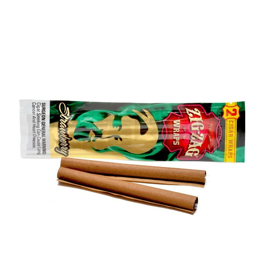 ZIG ZAG CIGAR WRAPS 2 PER PACK STRAWBERRY Pack of 6