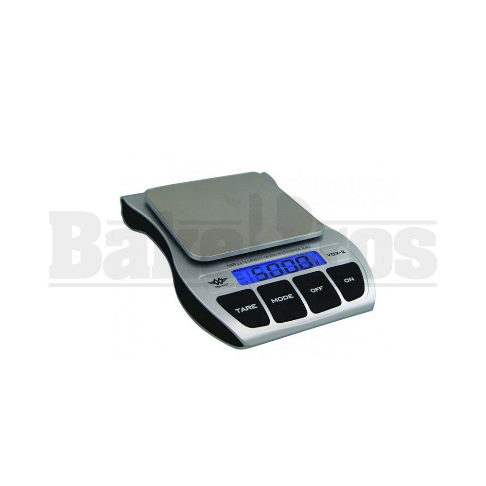 MY WEIGH SCALE VOX-2 TALKING SCALE HUGE CAPACITY 0.1g 5000g SILVER