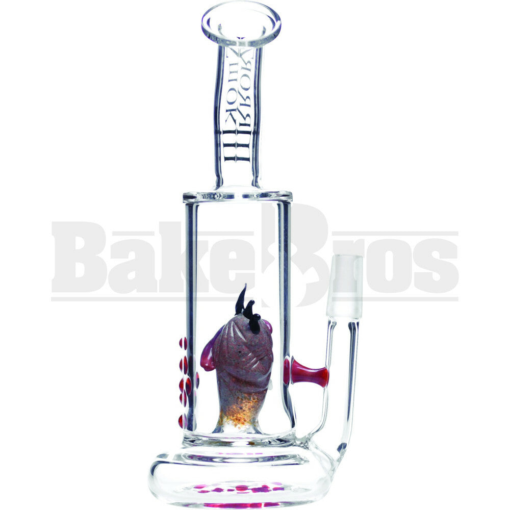 SMOKIN MIRRORZ WP FRITT MONSTER MOHAWK PERC VAPOR RIG 7" RED MALE 14MM