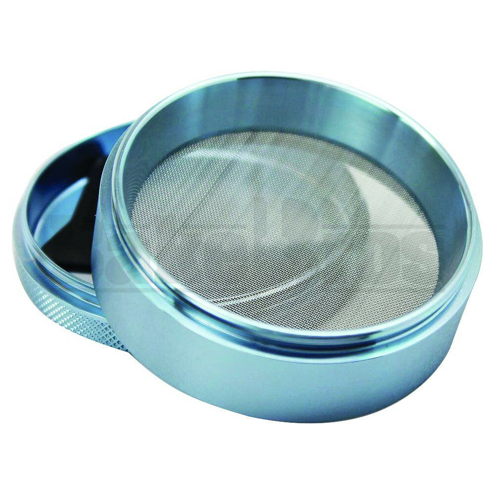 SHARPSTONE HARD TOP GRINDER 4 PIECE 2.5" CHROME BLUE Pack of 1