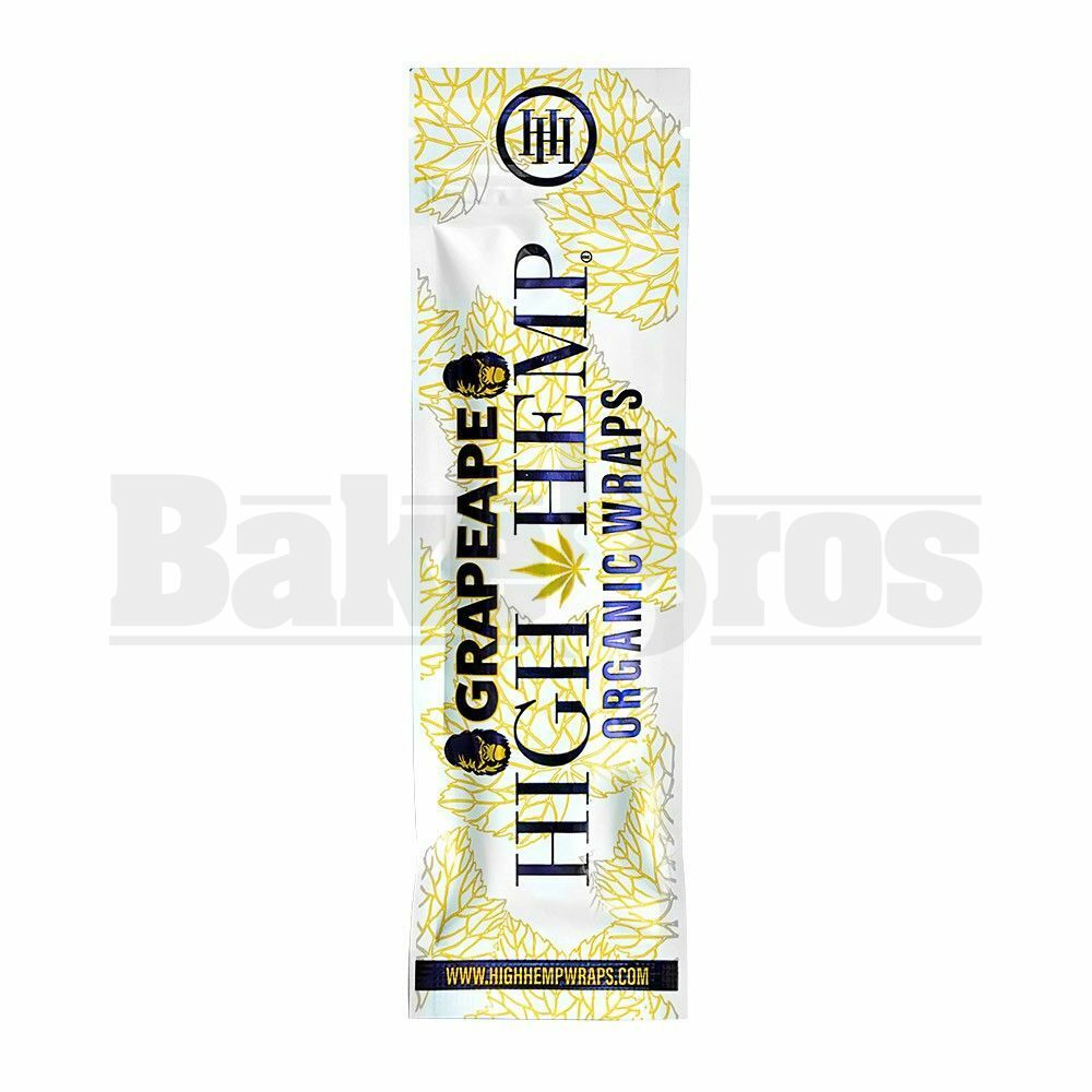 HIGH HEMP ORGANIC WRAPS 2 WRAPS WITH 2 FILTERS GRAPE APE Pack of 1
