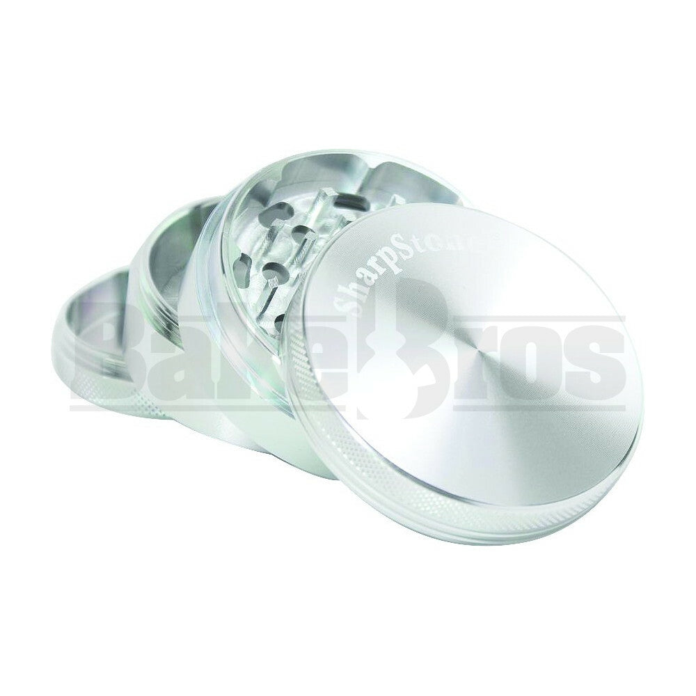 SHARPSTONE HARD TOP GRINDER 4 PIECE 2.5" SILVER Pack of 1