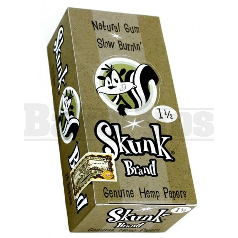 SKUNK BRAND ROLLING PAPERS 1 1/2 SIZE 33 LEAVES UNFLAVORED Pack of 25