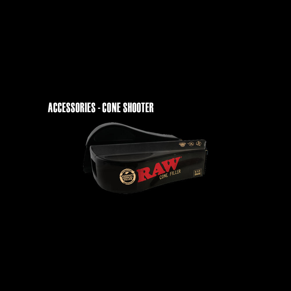 RAW CONE FILLER SHOOTER BLACK Pack of 1 1 1/4