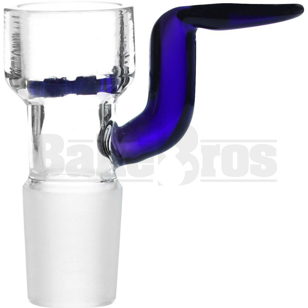 BOWL SLIDER ASTERIK GLASS SCREEN WITH FLAT HANDLE BLUE 18MM