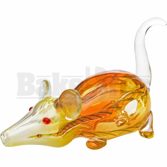 ANIMAL HAND PIPE CURIOUS MOUSE 5" ASSORTED COLORS