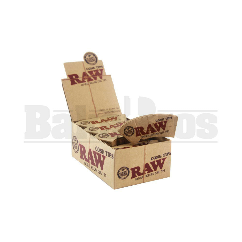 RAW NATURAL ROLLING CONE TIPS PERFECTO 32 TIPS UNFLAVORED Pack of 24