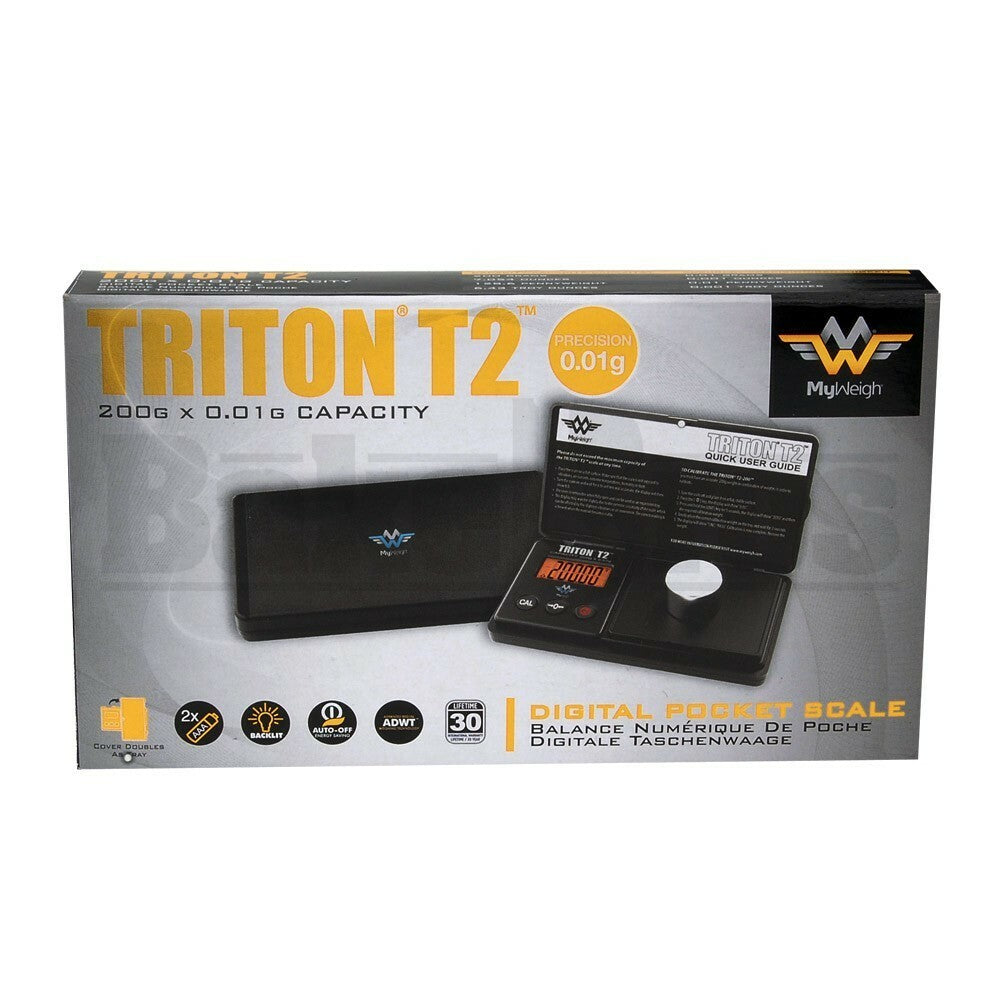 MY WEIGH ELECTRONIC SCALE TRITON T2 SERIES 0.01g 200g BLACK