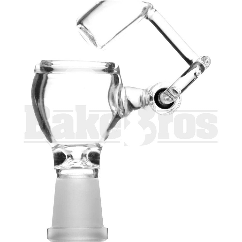 FEMALE HONEYBUCKET SWIVEL ARM QUARTZ GLASS CLEAR 14MM