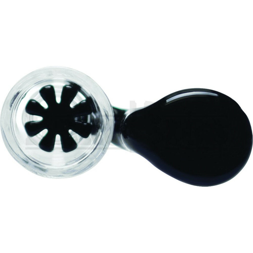 BOWL SLIDER ASTERIK GLASS SCREEN WITH FLAT HANDLE BLACK 18MM