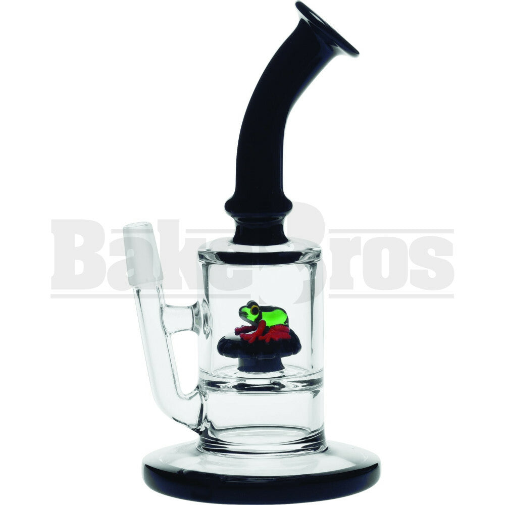 WP TRUMPET MOUTH MUSHROOM DIFFUSER W/ FROG 8" BLACK MALE 14MM