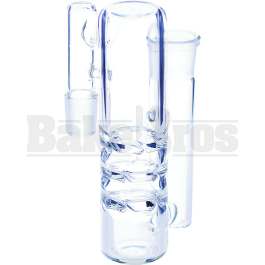 ASHCATCHER 1.5" DIAMETER 3X TURBINE DISK PERC L CONFIG CLEAR MALE 18MM