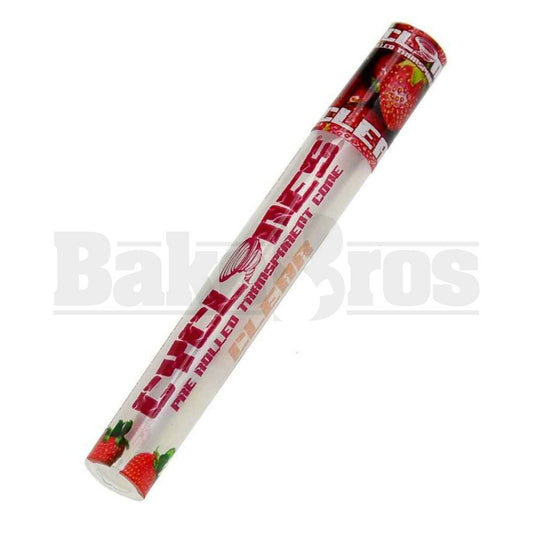 CYCLONES PRE ROLLED CONES CLEAR STRAWBERRY Pack of 6