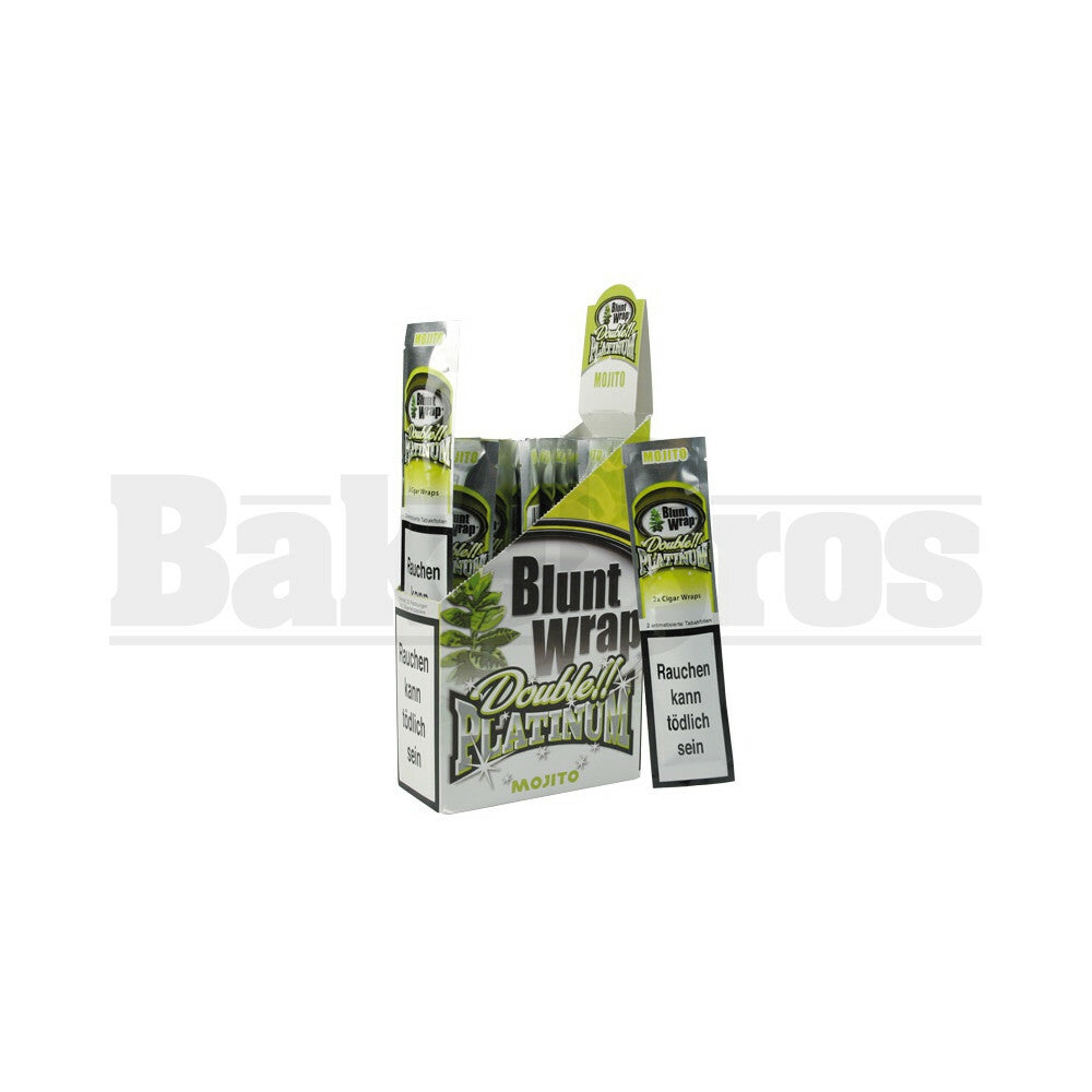 DOUBLE!! PLATINUM CIGAR WRAPS 2 PER PACK MOJITO Pack of 25