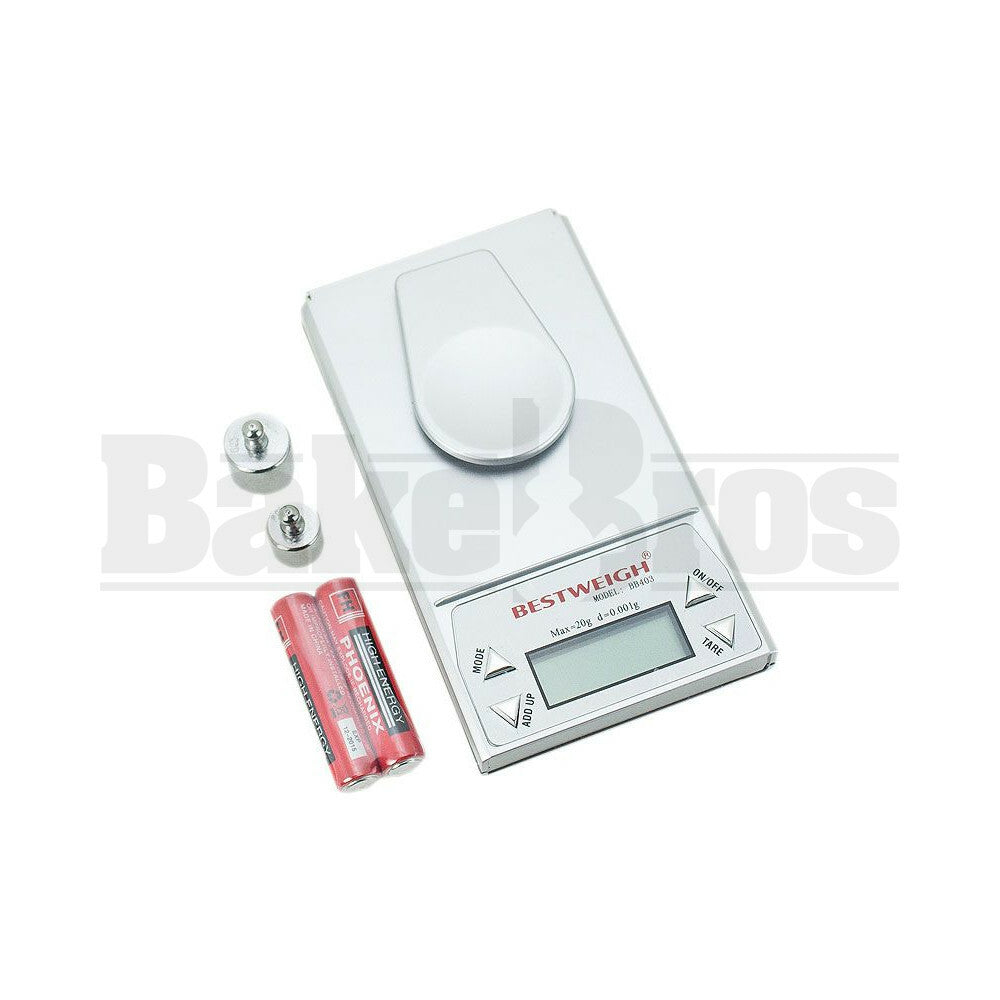 BESTWEIGH JEWELRY POCKET SCALE 0.001g 20g SILVER