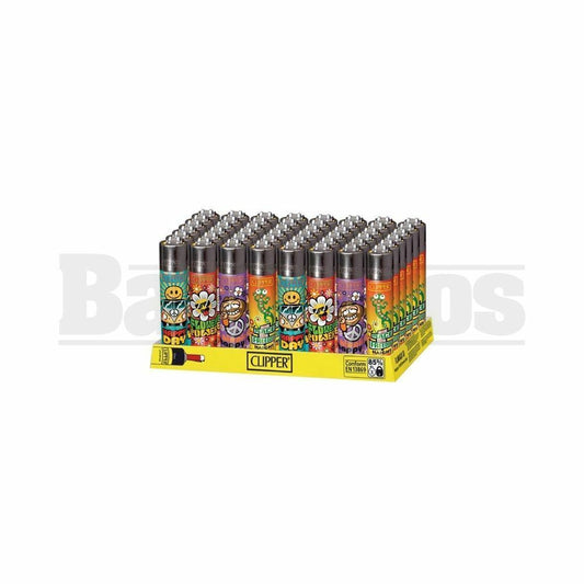 CLIPPER LIGHTER 3" HIPPIE ASSORTED Pack of 48