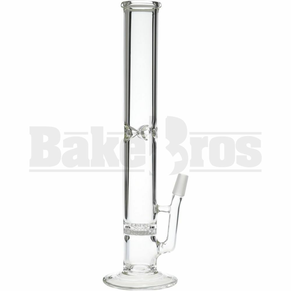 WP STRAIGHT TUBE 38MM DIAM W/ HONEYCOMB DISK PERC 12" CLEAR MALE 14MM