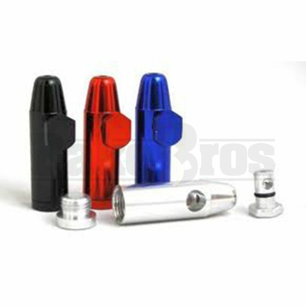 METAL SNUFF BULLET CONTAINER ASSORTED COLORS Pack of 50